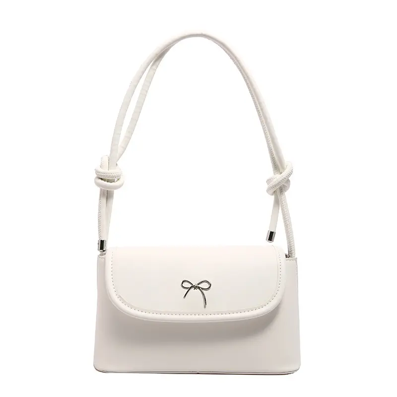 Sweet Bow Women Square Shoulder Bags Candy Color Portable Ladies Crossbody Bag Casual Commuter Female Underarm Handbags Purse