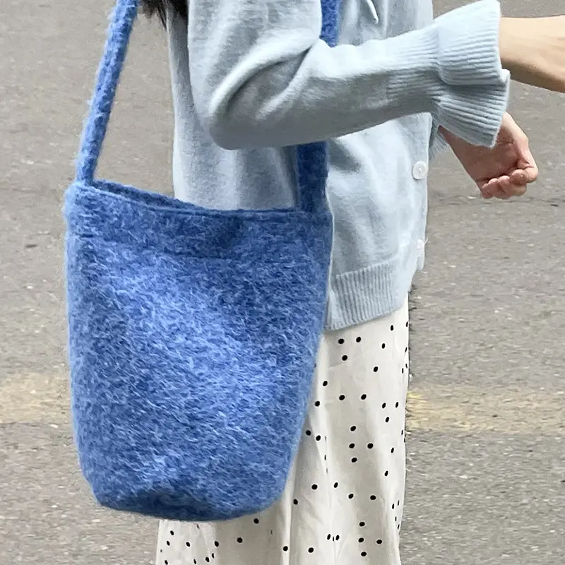 Casual Commuting Versatile Women's Crossbody Bags Large Capacity Ladies Shoulder Bucket Bag Solid Color Female Shopping Tote