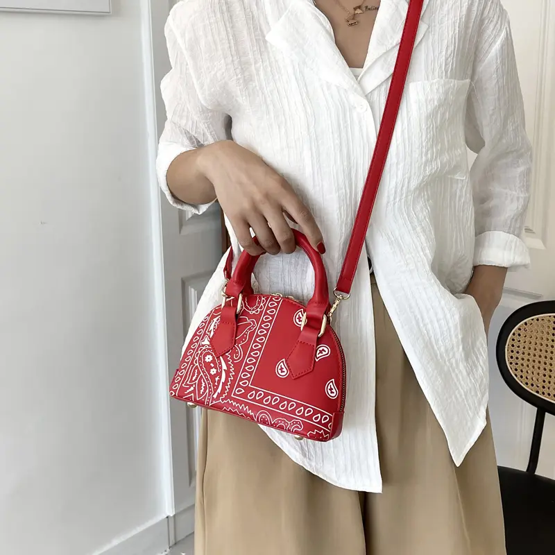 Flower Printing Ladies Shoulder Messenger Bag High Quality Female Portable Handbag Versatile Casual Women Small Crossbody Bags