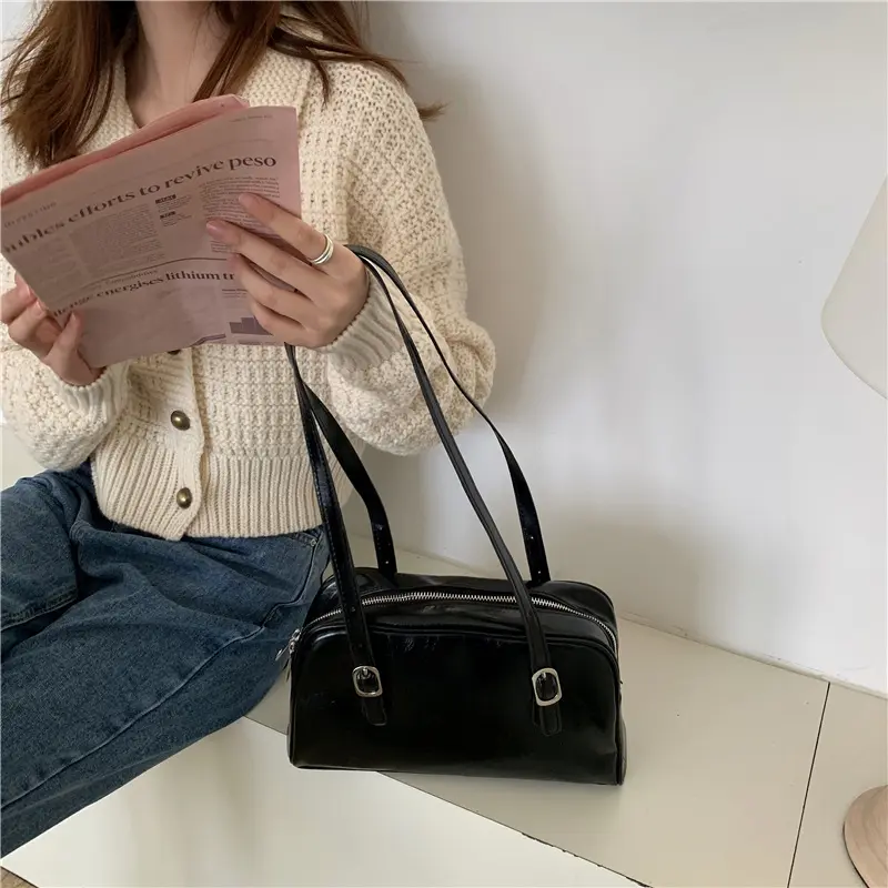 PU Leather Women Underarm Bag Handbags Large Capacity Ladies Daily Small Casual Tote Fashion Solid Color Female Shoulder Bags