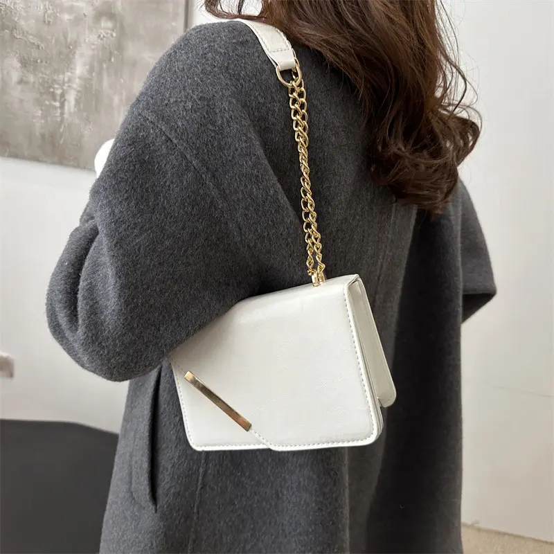 Retro Elegant Women's Small Square Crossbody Bags Trendy Large Capacity Ladies Shoulder Bag Simple Casual Female Handbags
