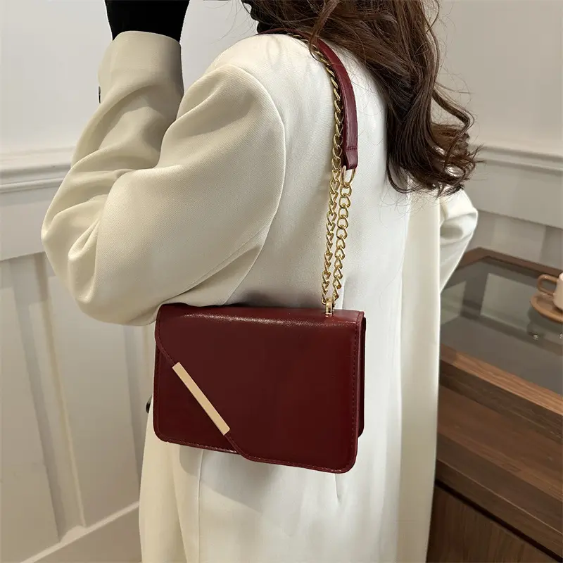 Retro Elegant Women's Small Square Crossbody Bags Trendy Large Capacity Ladies Shoulder Bag Simple Casual Female Handbags