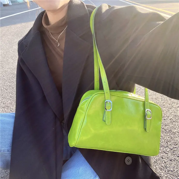 PU Leather Women Underarm Bag Handbags Large Capacity Ladies Daily Small Casual Tote Fashion Solid Color Female Shoulder Bags