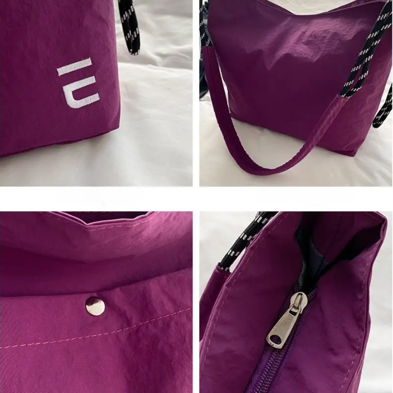 Casual Double-layer Women Nylon Shoulder Bags Light Waterproof Ladies Messenger Bag Large Capacity Student Female Handbags Tote