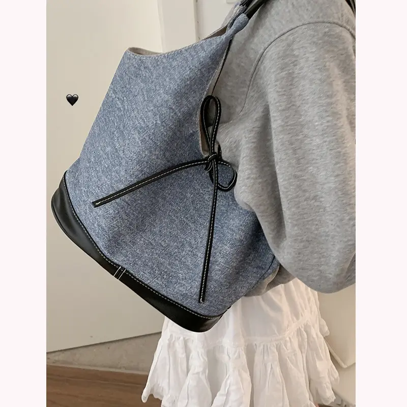 Large Capacity Women's Simple Shoulder Bag Contrast Colour Female New Underarm Bags Casual Fashion Ladies Tote Purse Handbags