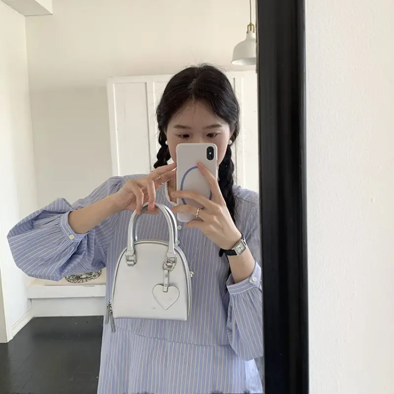 Solid Color Women's Shell Bag Handbags Simple Pu Leather Female Shoulder Bag Fashion Casual Ladies Messenger Bags Tote Purse