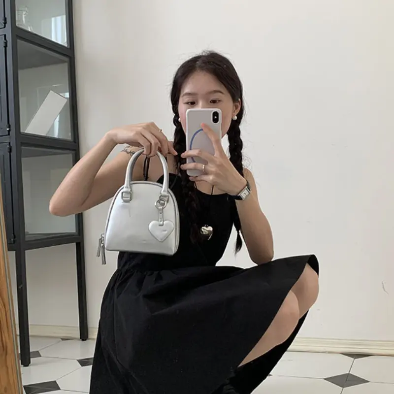 Solid Color Women's Shell Bag Handbags Simple Pu Leather Female Shoulder Bag Fashion Casual Ladies Messenger Bags Tote Purse