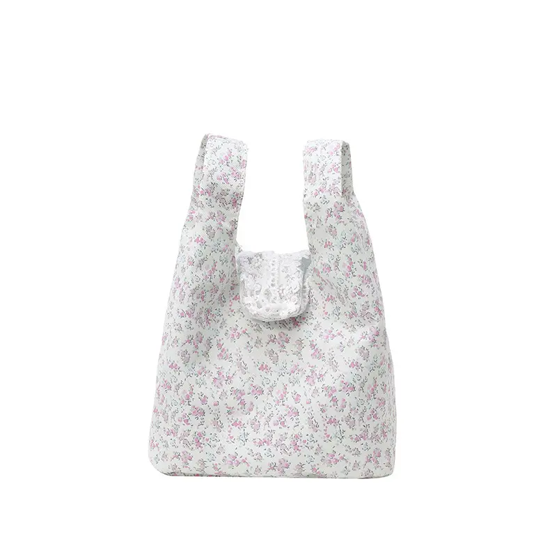 Sweet Bow Floral Women's Shoulder Bags Backpack Large Capacity Ladies Crossbody Bag Casual College Girls Handbags Bucket Tote