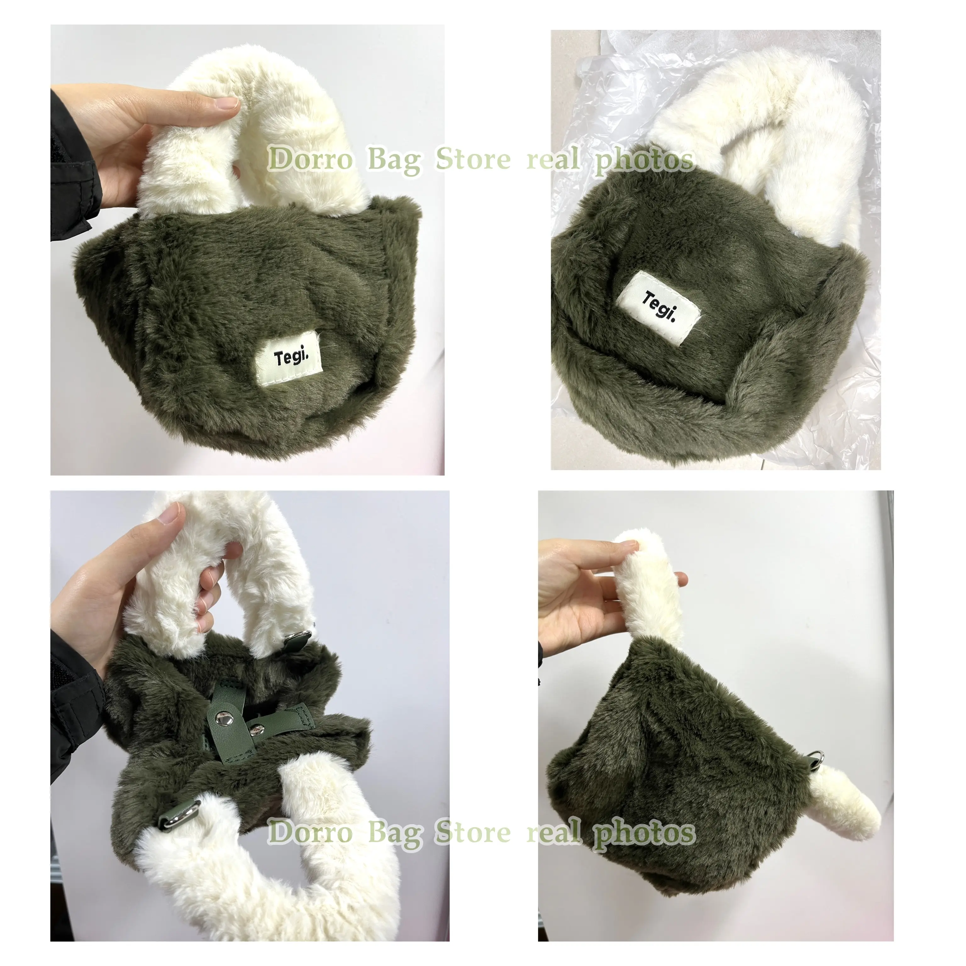 Candy Colors Women Small Tote Plush Shoulder Bag Faux Fur Female Clutch Purse Handbags Winter Fashion Ladies Top-handle Bag
