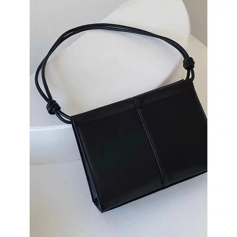 Simple Style Ladies Commute Shoulder Bags Pu Leather Women's Fashion Handbags Solid Color Female Underarm Bag Portable Purse