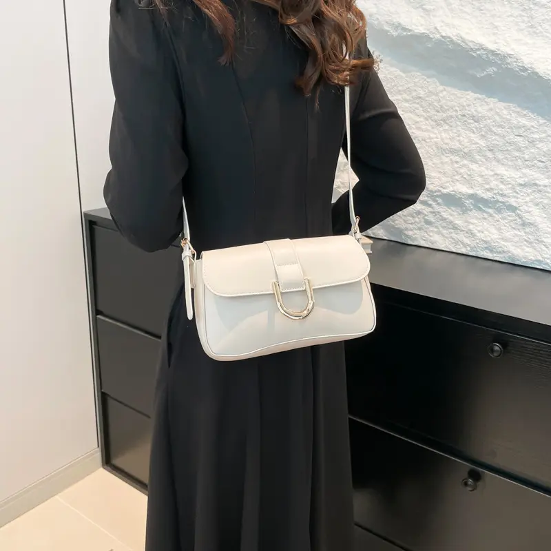 Retro Small Square Shoulder Bags for Women Simple Solid Color Ladies Crossbody Bag Fashion Portable Female Pu Leather Handbags