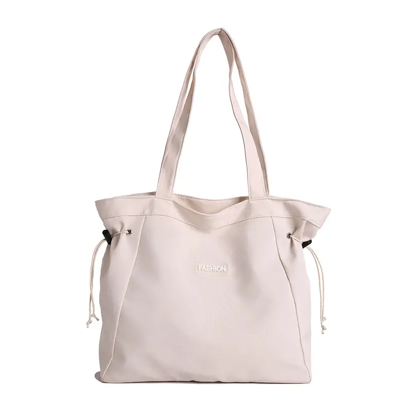 Casual Waterproof Nylon String Shoulder Bags for Women Large Capacity Student Girls Handbags Light Commuter Female Book Tote