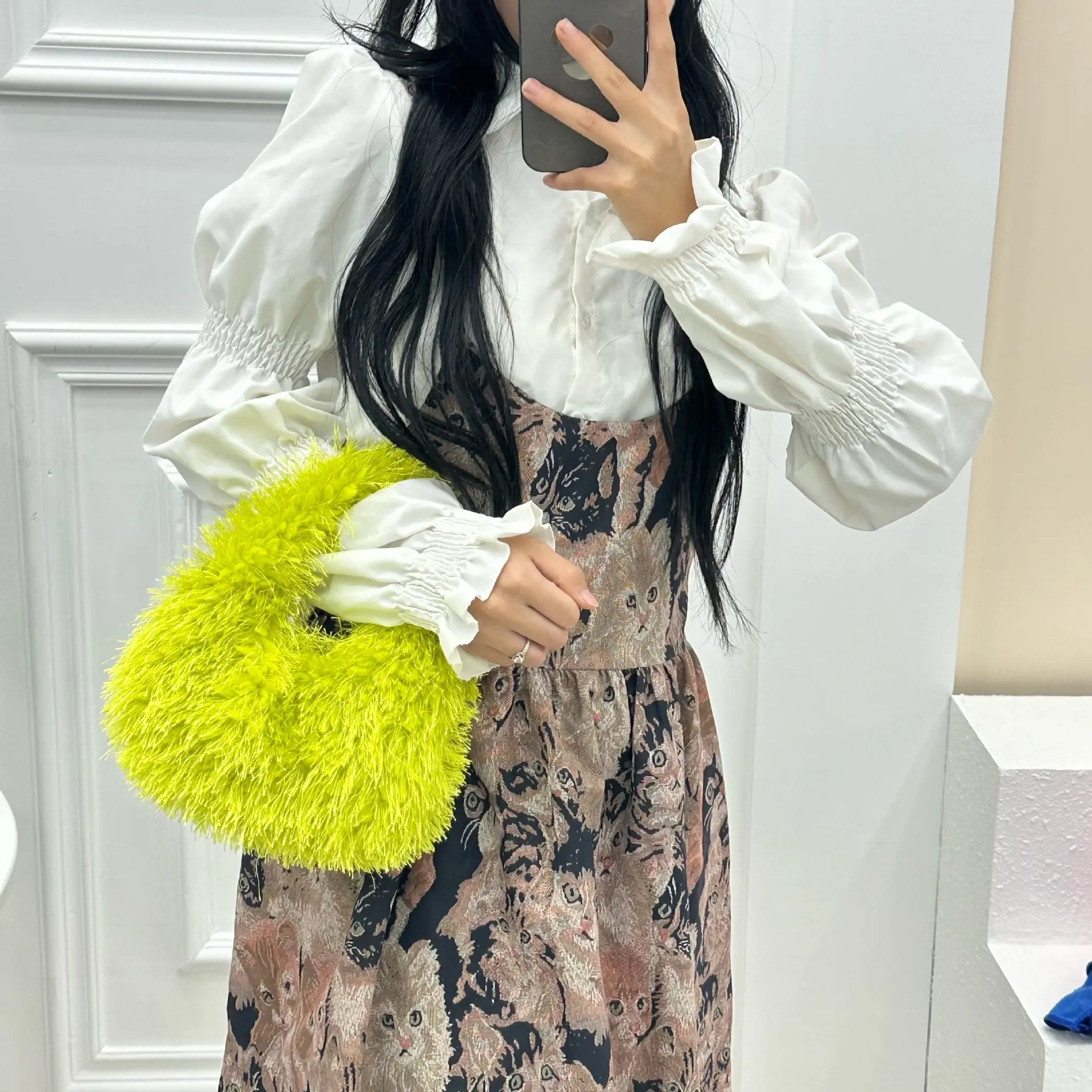 Simple Solid Color Plush Women's Shoulder Bag Fashion Chain Fake Fur Ladies Crossbody Bags Sweet Casual Female Handbags Purse