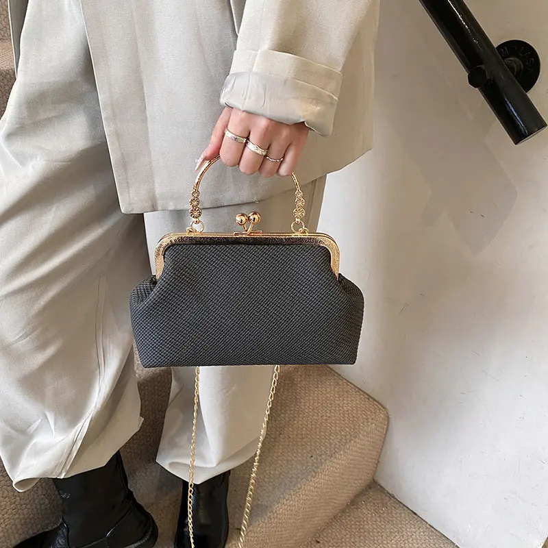 Fashion Elegant Women's Shoulder Bags Casual Simple Ladies Crossbody Chain Bag Portable Female Evening Clutch Handbags Purse