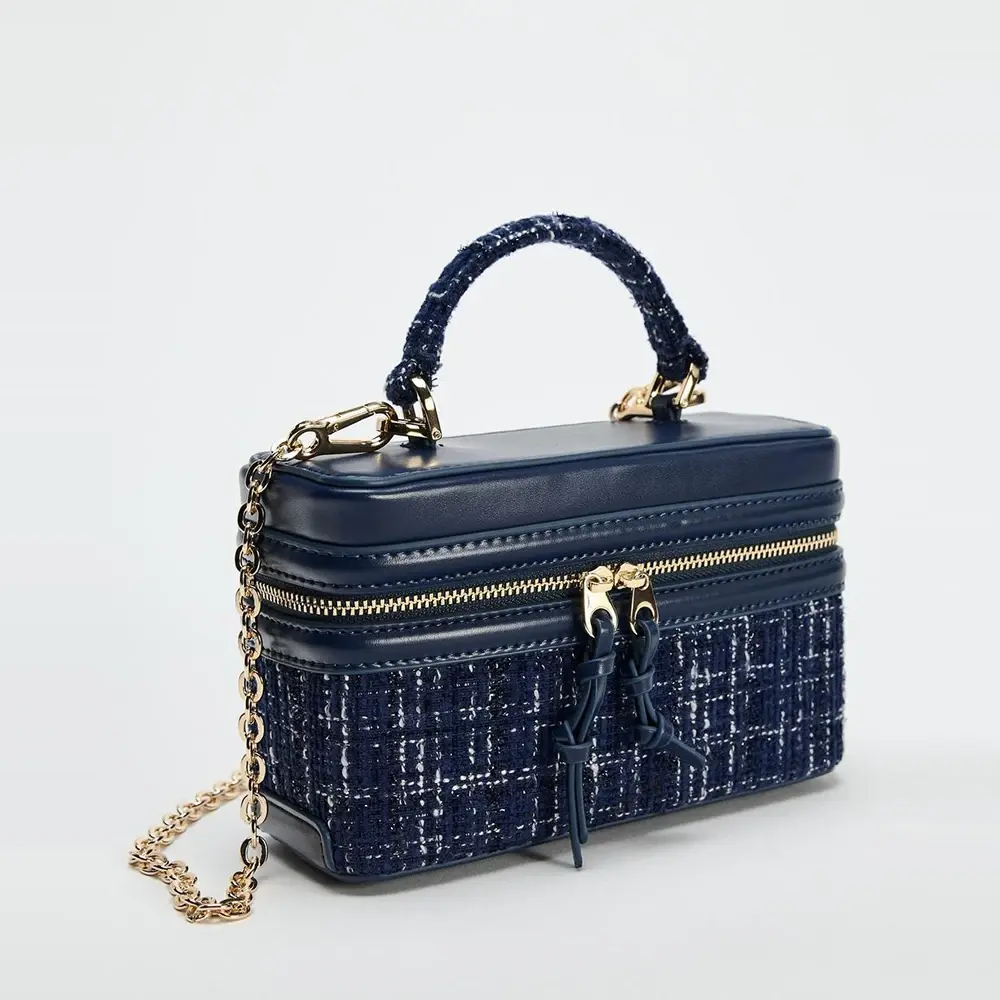 Luxury Black Women Designer Handbags Hard PU Leather Crossbody Bags for Women Mini Chains Shoulder Bag Coins Lipstick Box Bags