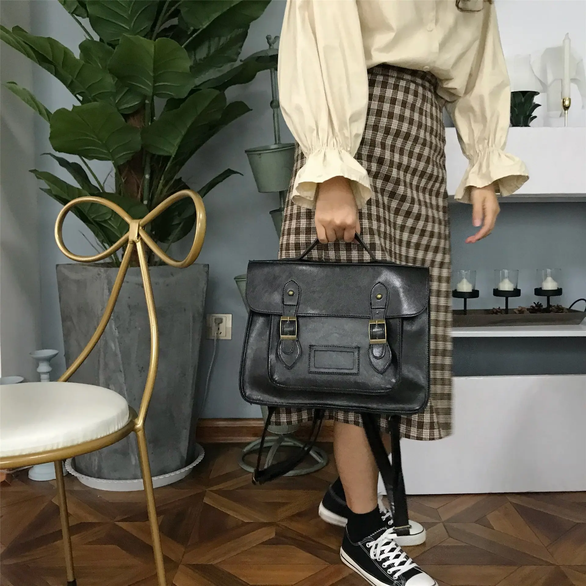 College Style Women Messenger Bag Large Capacity Ladies Portable Backpack Tote Handbags Retro Design Female Shoulder Bags