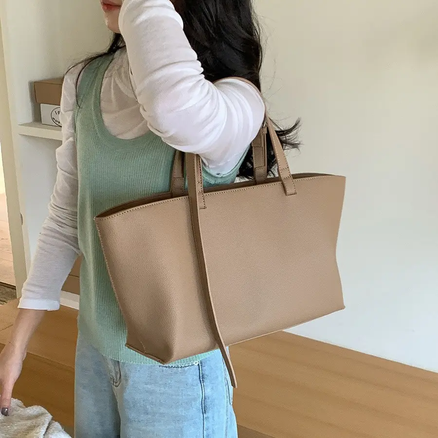 NEW Shoulder Bags for Women 2025 Soft PU Leather Tote Women Bag Casual High Quality Yellow Bag Large Handbags and Purses Shopper