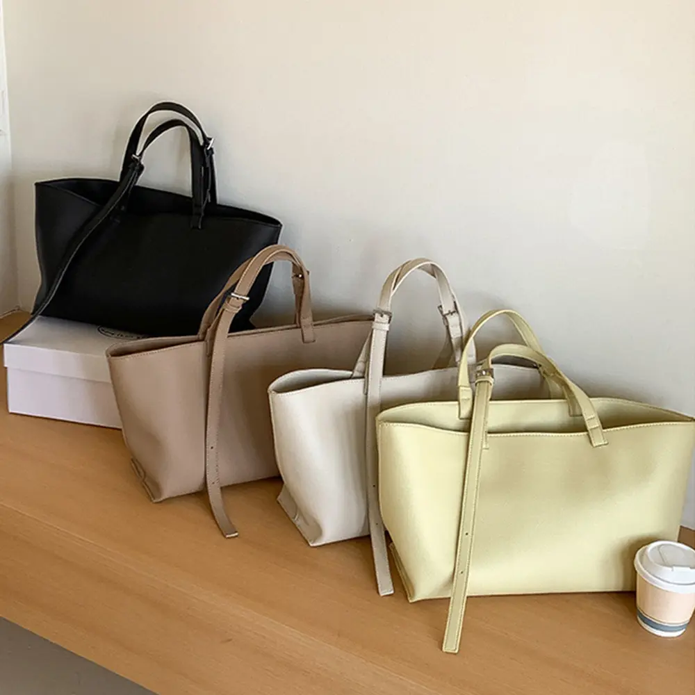 NEW Shoulder Bags for Women 2025 Soft PU Leather Tote Women Bag Casual High Quality Yellow Bag Large Handbags and Purses Shopper