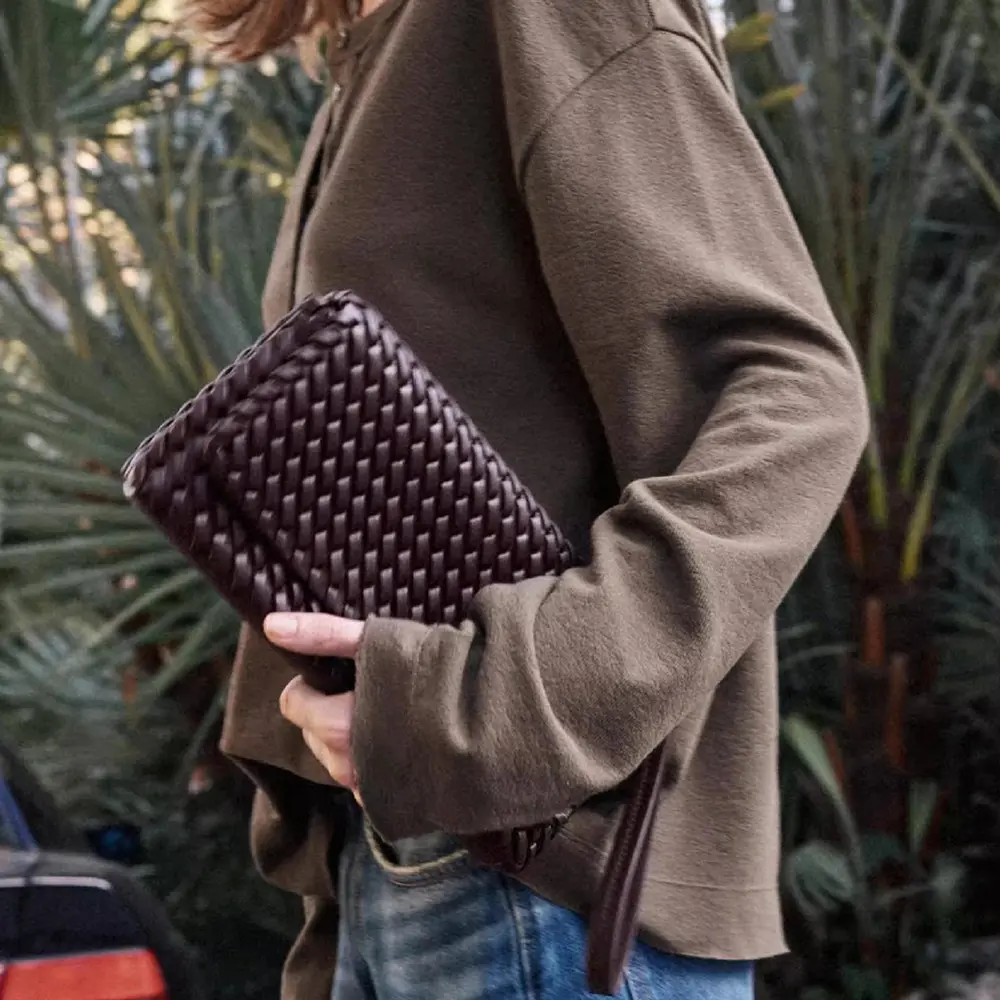 Luxury Woven Women's Bag Fashion PU Leather Shoulder Bags for Women Cover Flap Envelope Crossbody Bag Designer Bags Clutch Purse