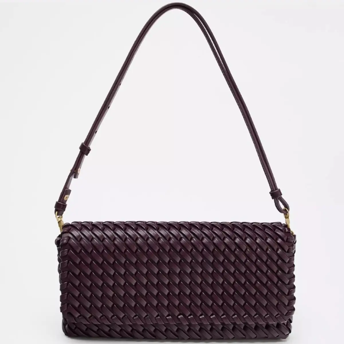 Luxury Woven Women's Bag Fashion PU Leather Shoulder Bags for Women Cover Flap Envelope Crossbody Bag Designer Bags Clutch Purse