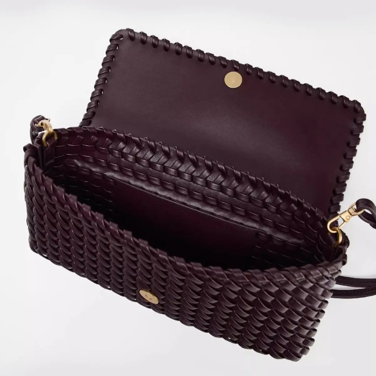 Luxury Woven Women's Bag Fashion PU Leather Shoulder Bags for Women Cover Flap Envelope Crossbody Bag Designer Bags Clutch Purse