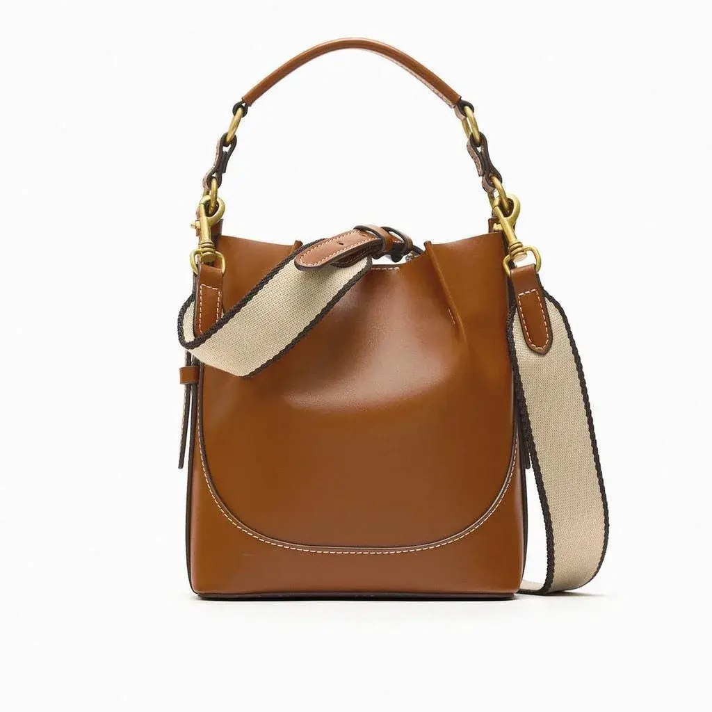 High Quality Shoulder Bag Fashion Wide Strap Bucket Bag Small Purses and Handbags Designer Bags for Women 2025 Crossbody Bags