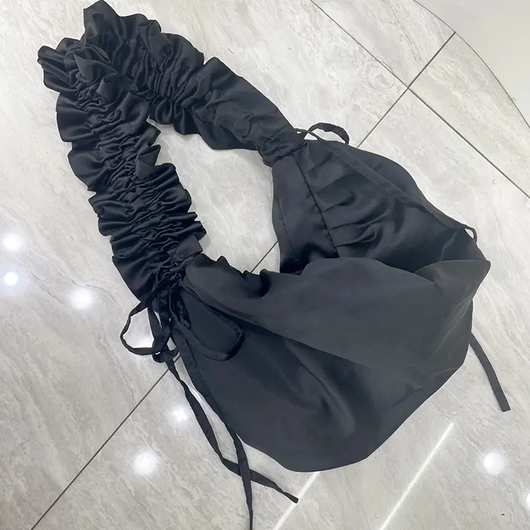 Fashion Satins Dumpling Bag Ruched Shoulder Bag Designer Tote Bags for Women Silk Hobo Cloud Crossbody Bags Female Shopper Chic