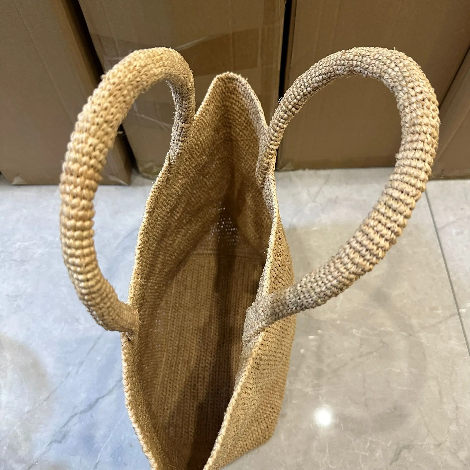 Handmade Crochet Straw Bag Tote Summer Raffia Beach Bags for Women Handbag Travel Woven Bucket Bag Designer Shoulder Bags Clutch