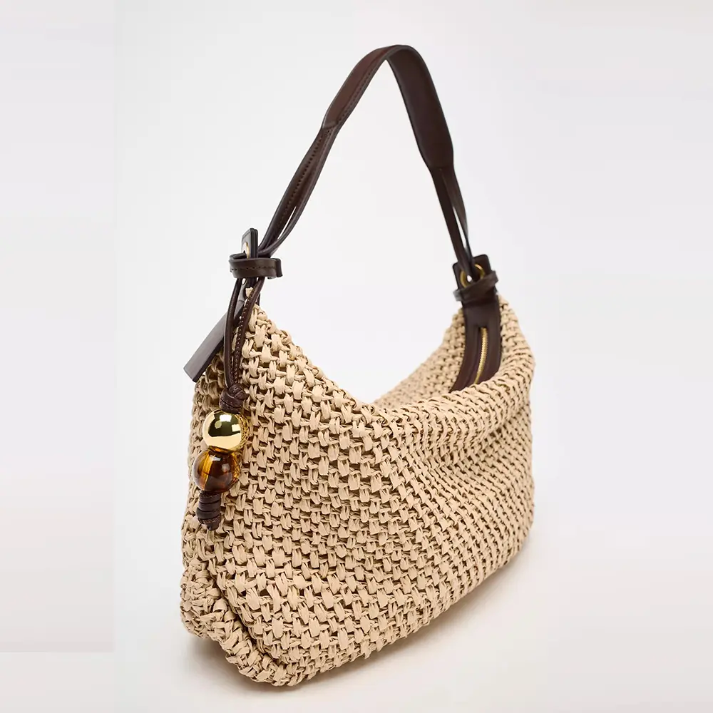 Fashion Woven Straw Bag Summer Travel Beach Bags for Women Handbag Bohemian High Quality Shoulder Bag 2025 NEW Vacation Purses