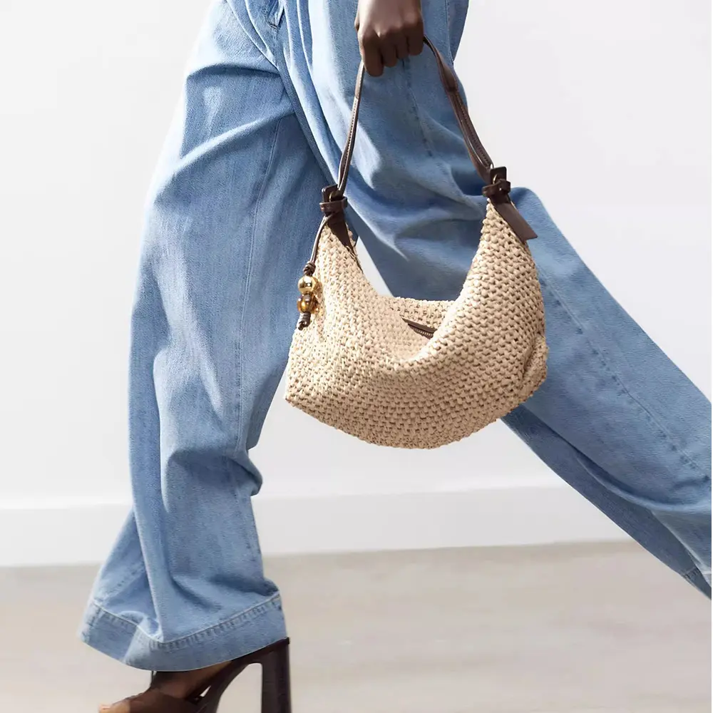 Fashion Woven Straw Bag Summer Travel Beach Bags for Women Handbag Bohemian High Quality Shoulder Bag 2025 NEW Vacation Purses