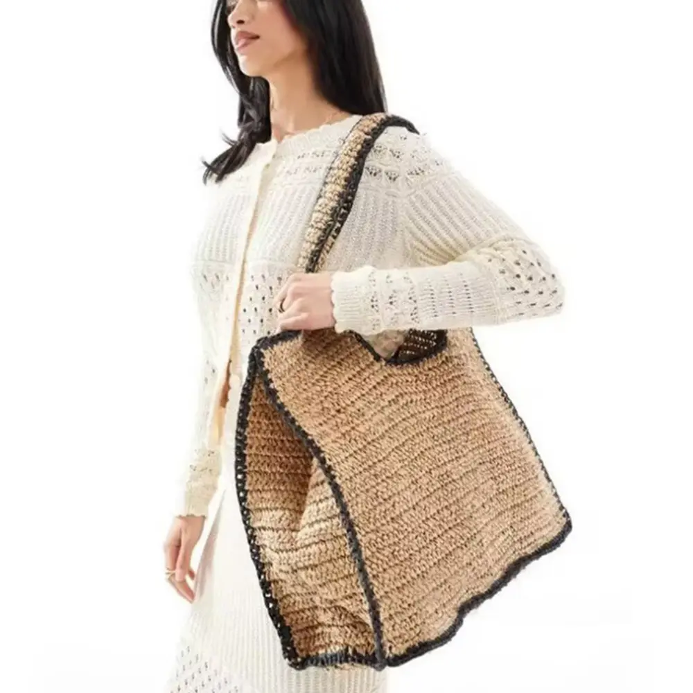 Large Capacity Straw Tote Bags for Women Designer Bags Summer Woven Shoulder Bag Vacation Travel Beach Bag Handbag Shopper Purse