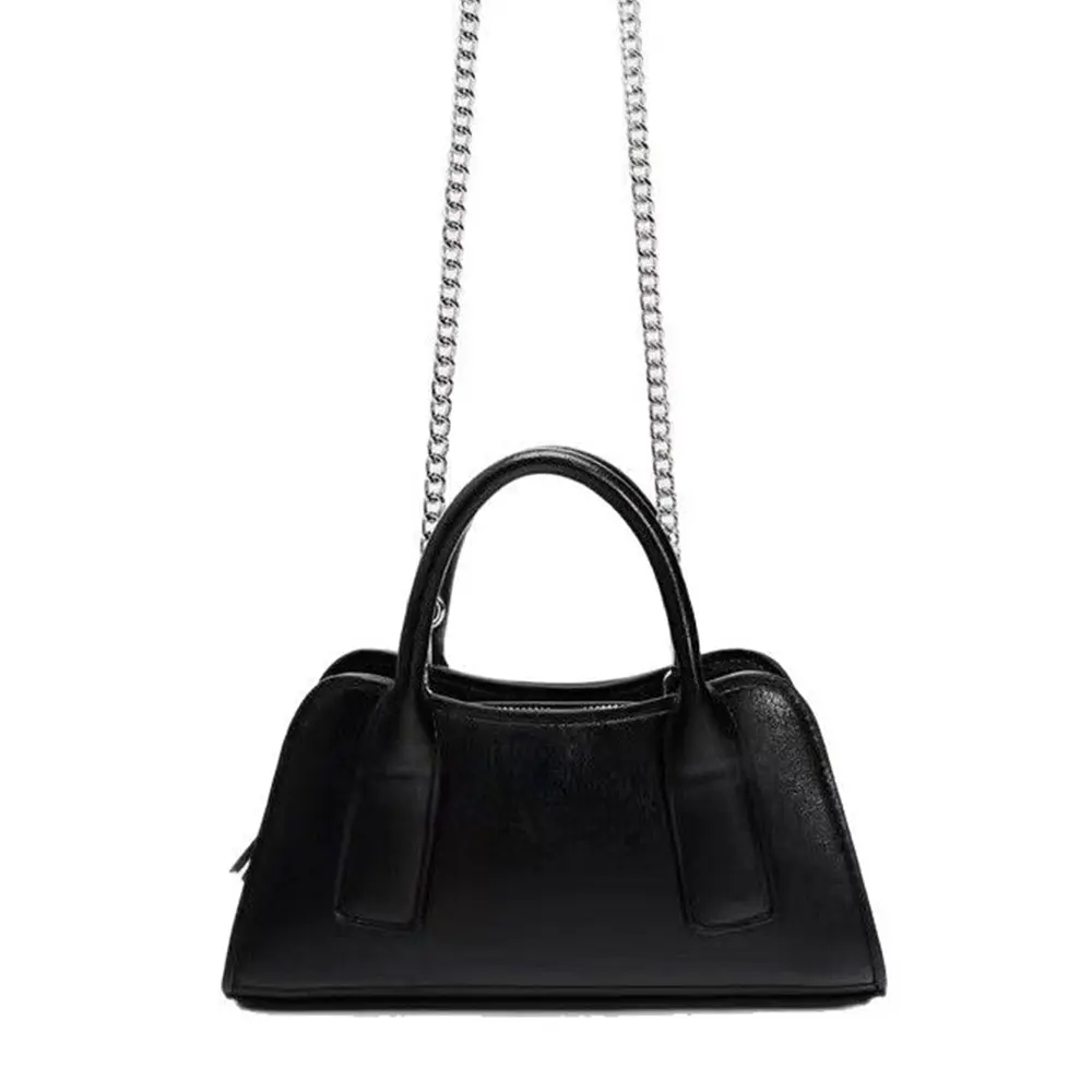 Mini Black Women Handbags Casual PU Leather Shoulder Crossbody Bag Tote Bags for Women 2025 Clutch Small Chains Phone Flap NEW
