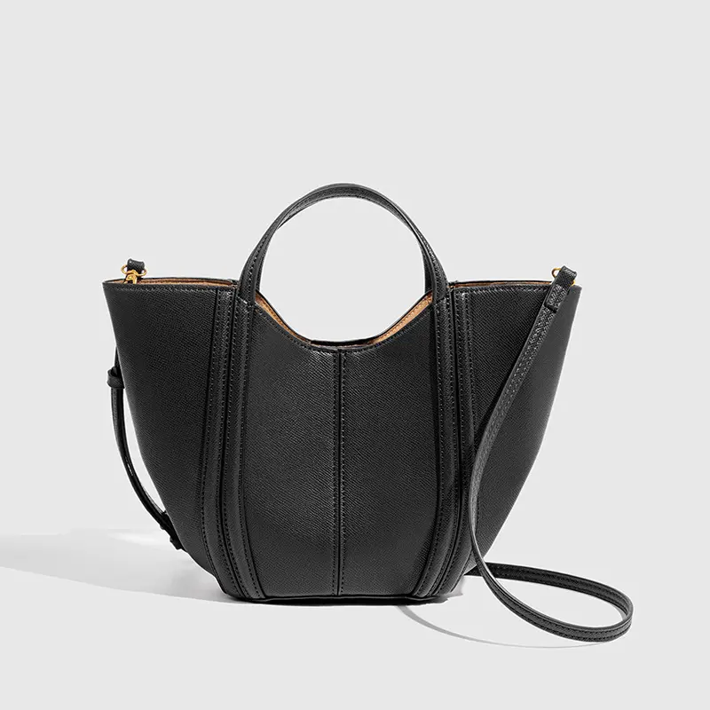 Luxury Quilting Basket Bags for Women Handbags PU Leather Bucket Bag Fashion Designer Shoulder Crossbody Bag Female Purses NEW