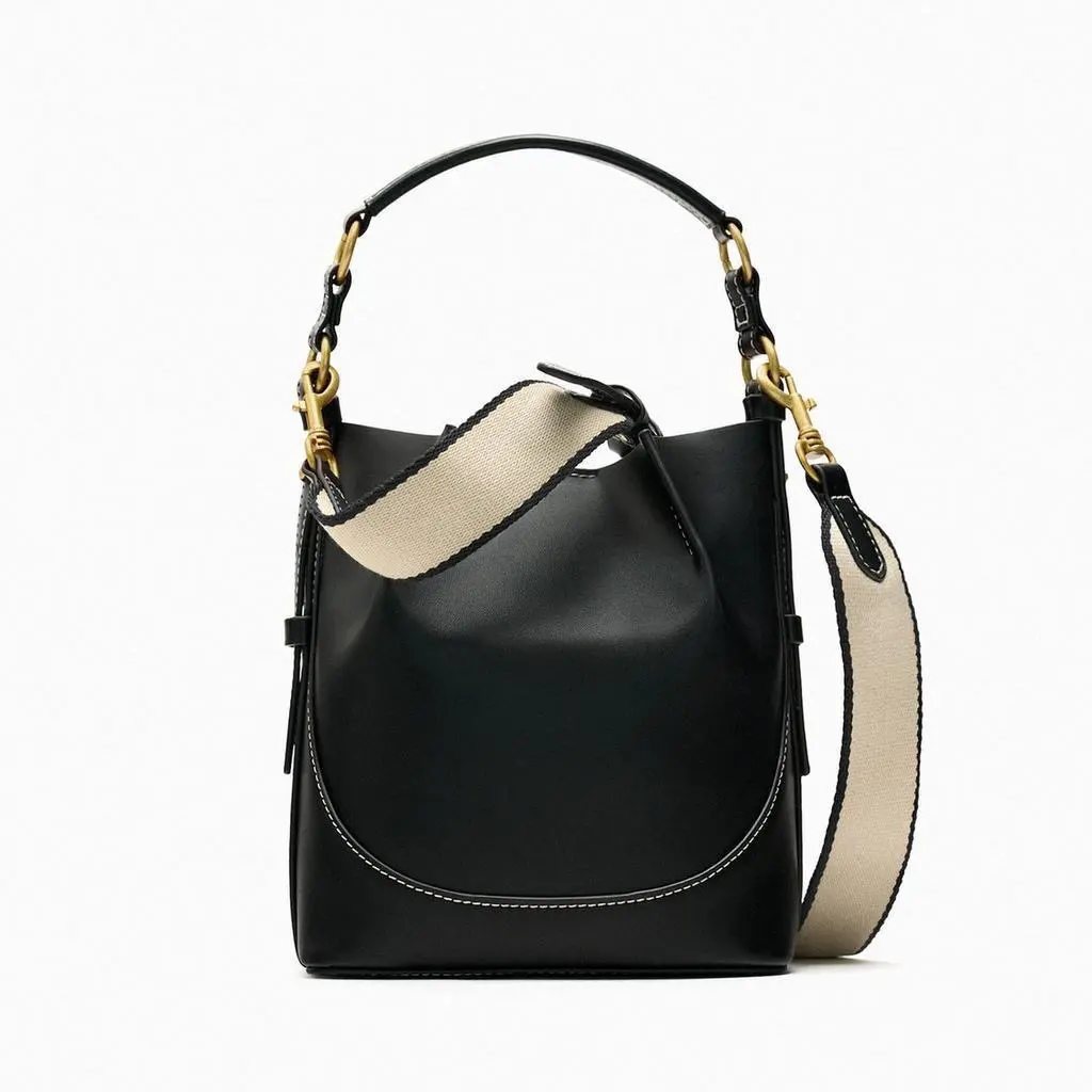 Fashion Wide Strap Bucket Bag High Quality Shoulder Bag Small Purses and Handbags Designer Bags for Women 2024 Crossbody Bags