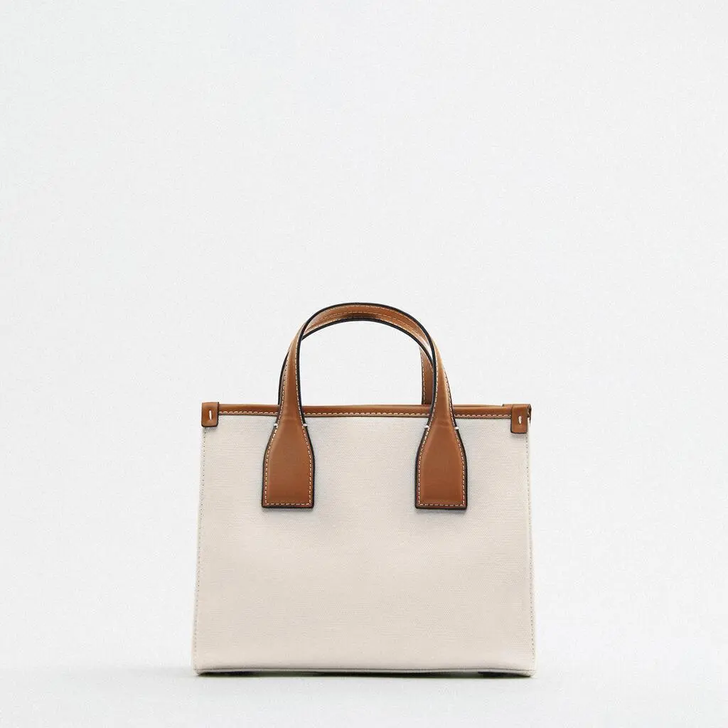 Casual Canvas Tote Handbags Luxury Brands Wide Strap Women Shoulder Bag Designer Bags for Women 2022 Patchwork Crossbody Bag New