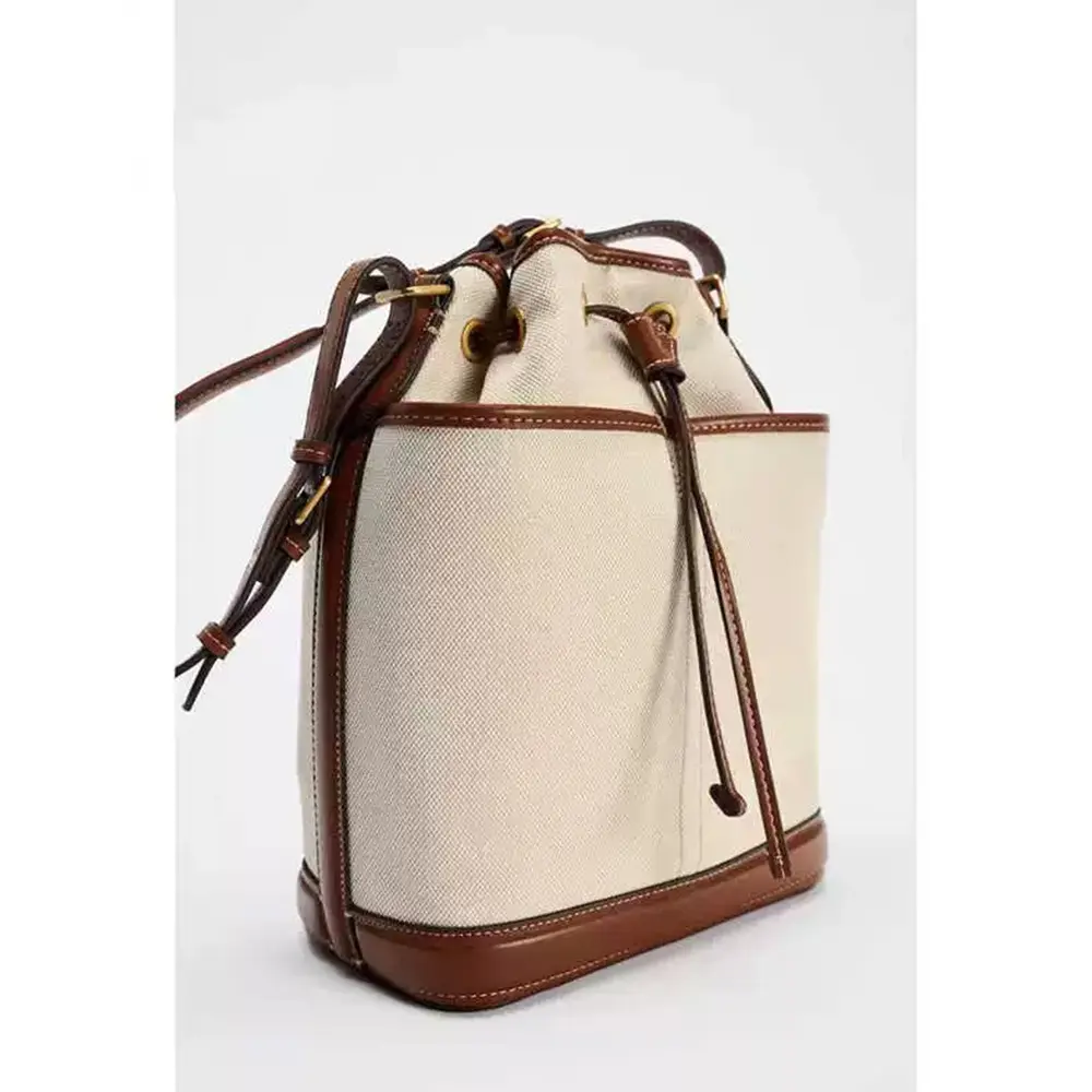 Fashion Denim Bucket Bags for Women Luxury Designer Handbags High Quality Canvas Shoulder Bag 2025 New Drawstring Women's Bag