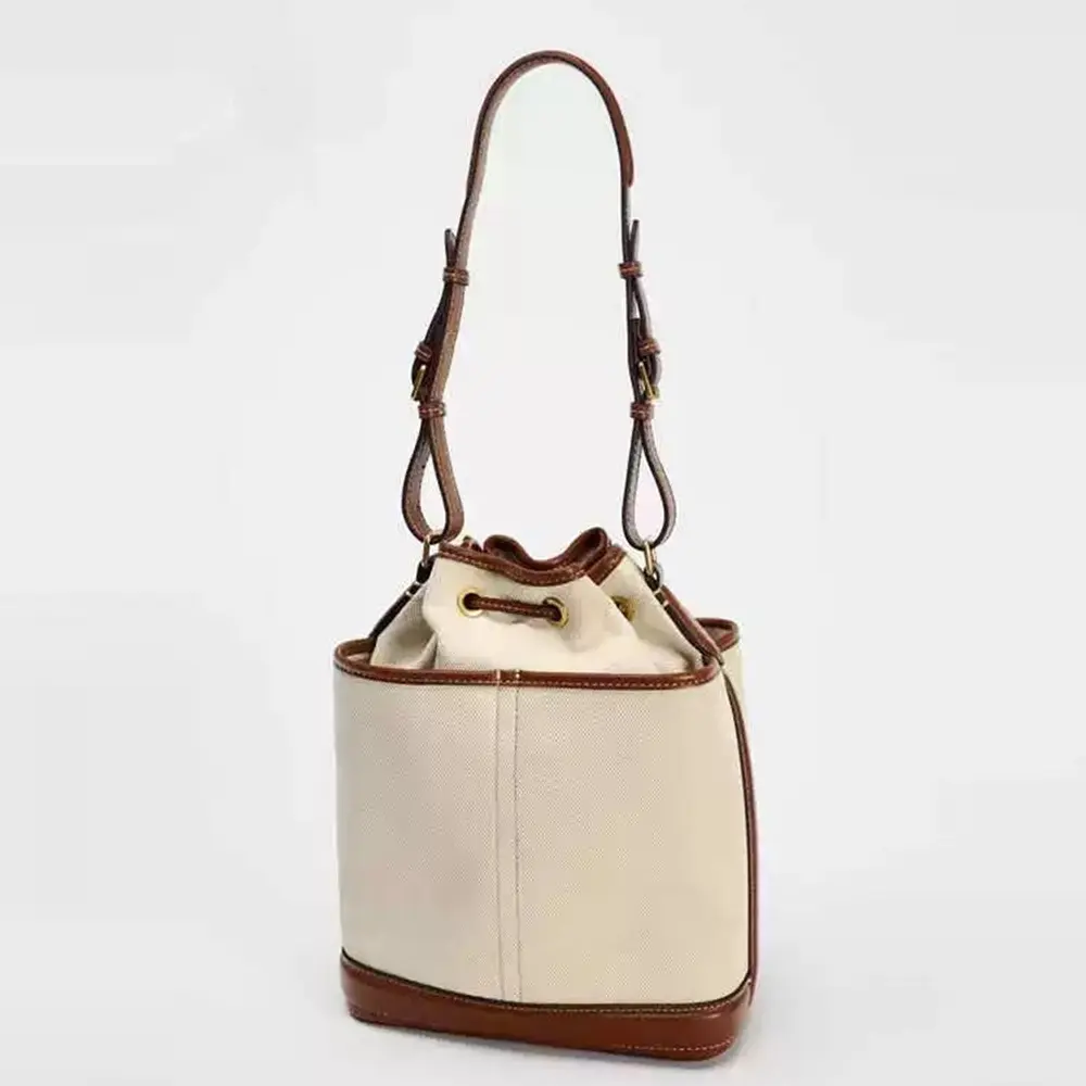 Fashion Denim Bucket Bags for Women Luxury Designer Handbags High Quality Canvas Shoulder Bag 2025 New Drawstring Women's Bag