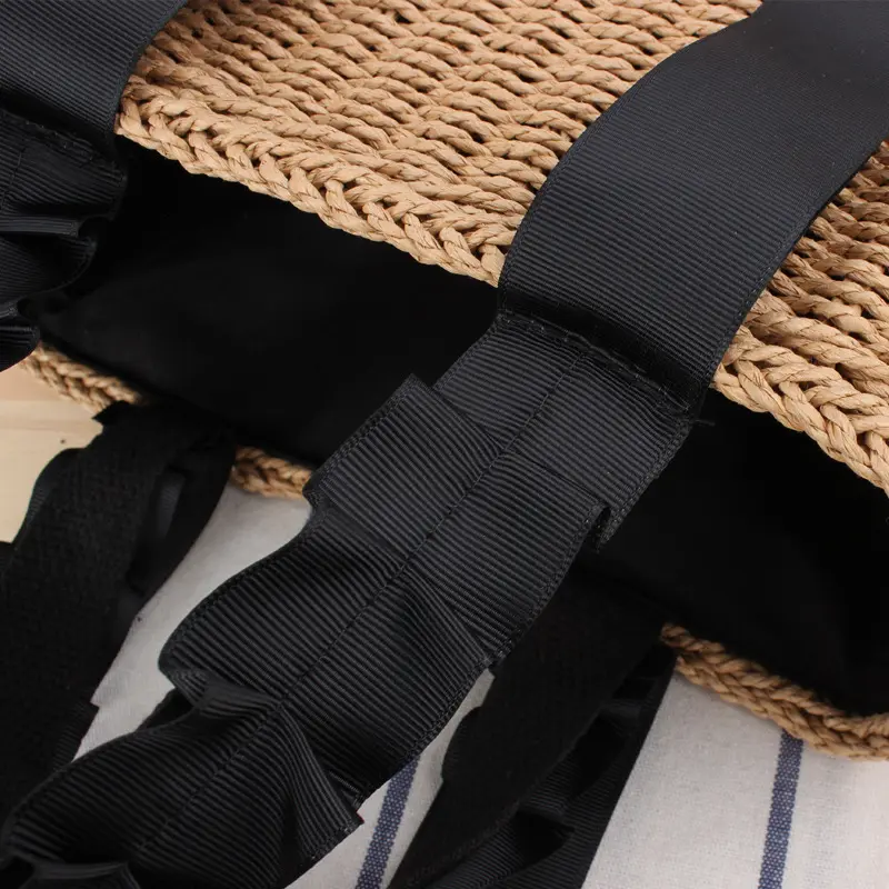 Summer Woven Straw Handbags for Women 2022 Bohemian Beach Tote Shopper Purses Boho Paper Knitting Basket Shoulder Bag Clutch New