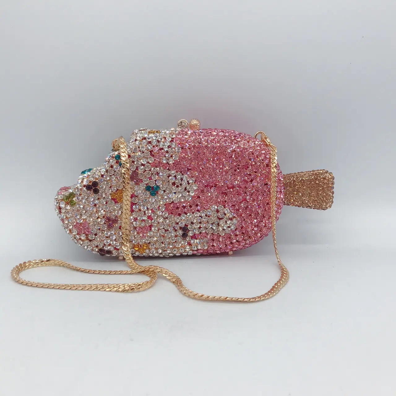 Cute Popsicle Diamonds Evening Bag Ice-cream Handbags Designer Rhinestone Shoulder Crossbody Bag Mini Party Wedding Purses Tote