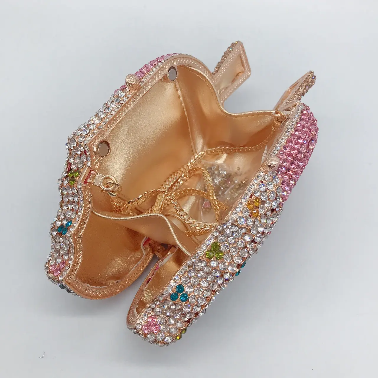 Cute Popsicle Diamonds Evening Bag Ice-cream Handbags Designer Rhinestone Shoulder Crossbody Bag Mini Party Wedding Purses Tote