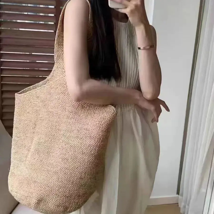 Bohemian Beach Straw Bags for Women Handbag and Purse Large Capacity Weave Tote Bag Summer Travel Shoulder Bag Shopper Bag New