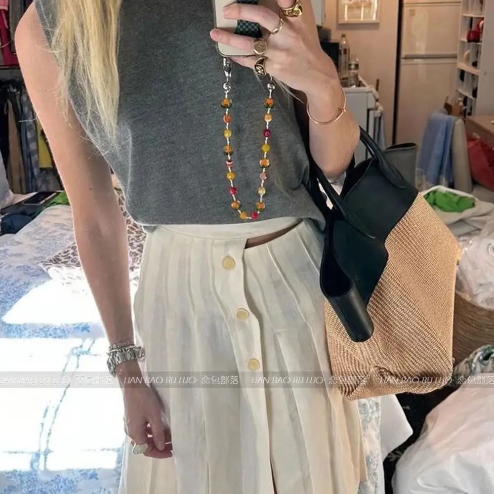 Bohemian Patchwork Straw Bag Large Capacity Travel Beach Bags for Women Top Handle Handbags Woven Shoulder Bag Shopper Tote New
