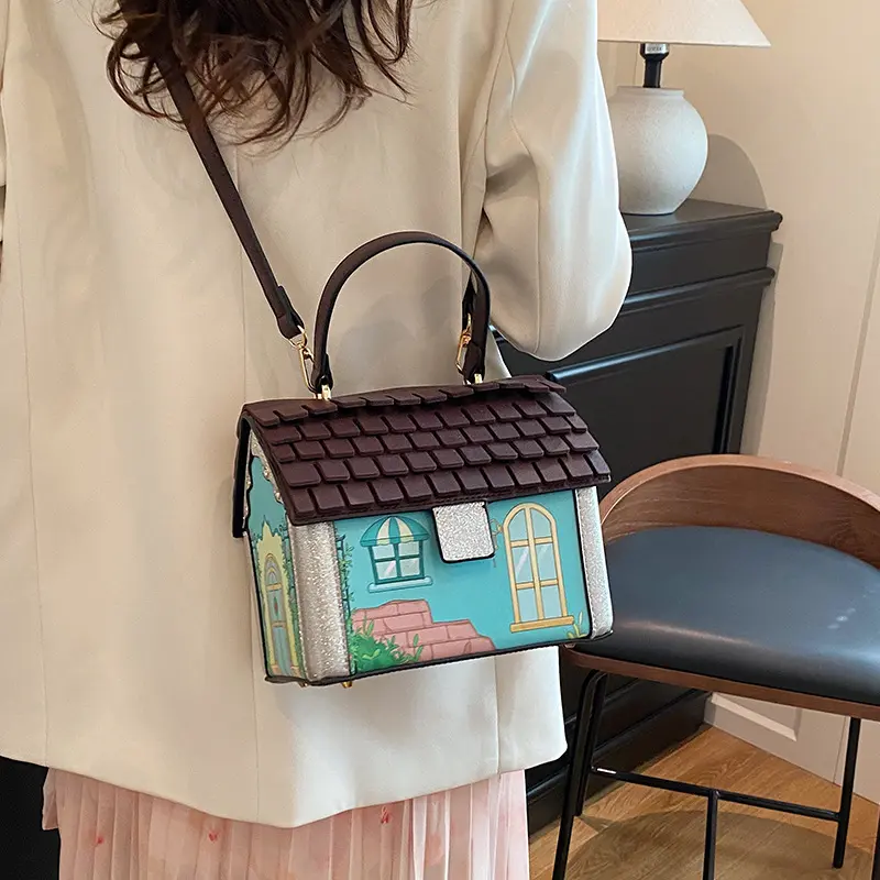 Creative House Box Bags for Women Handbags Harajuku Party Evening Bags Clutch Funny Purses for Women Shoulder Crossbody Bag NEW