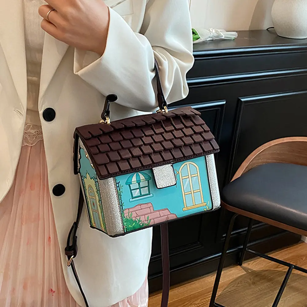 Creative House Box Bags for Women Handbags Harajuku Party Evening Bags Clutch Funny Purses for Women Shoulder Crossbody Bag NEW
