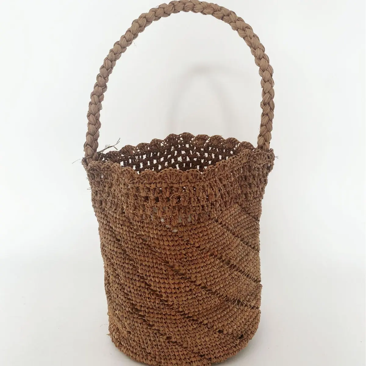 Bohemian Raffia Bucket Bag Summer Woven Straw Bag Handmade Hollow Handbags Designer Shoulder Bags for Women Travel Beach Bags