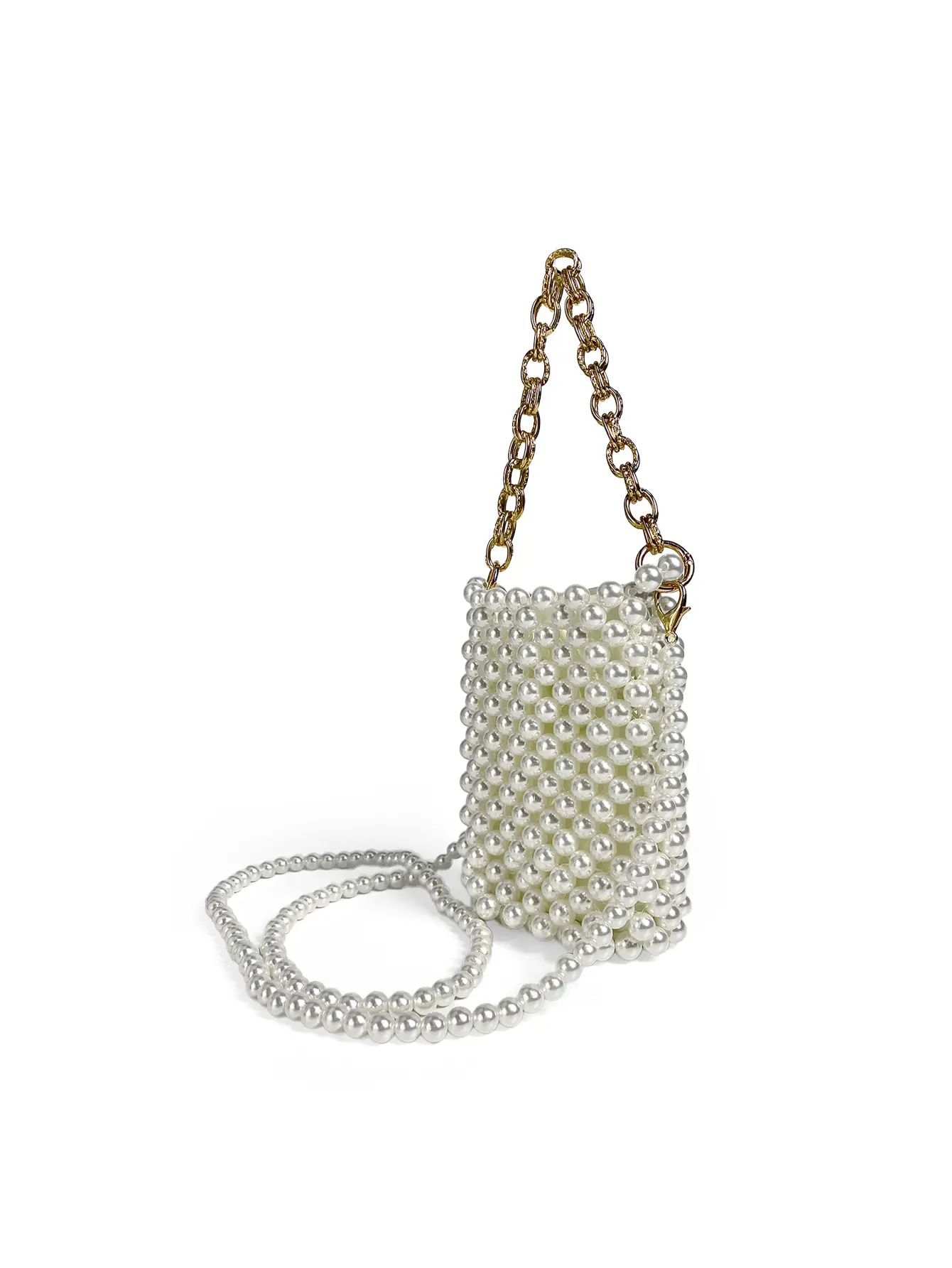 Luxury Beading Pearls Bags for Women Handbag Hollow Party Wedding Evening Bag Ladies Elegant Beaded Shoulder Crossbody Bag NEW