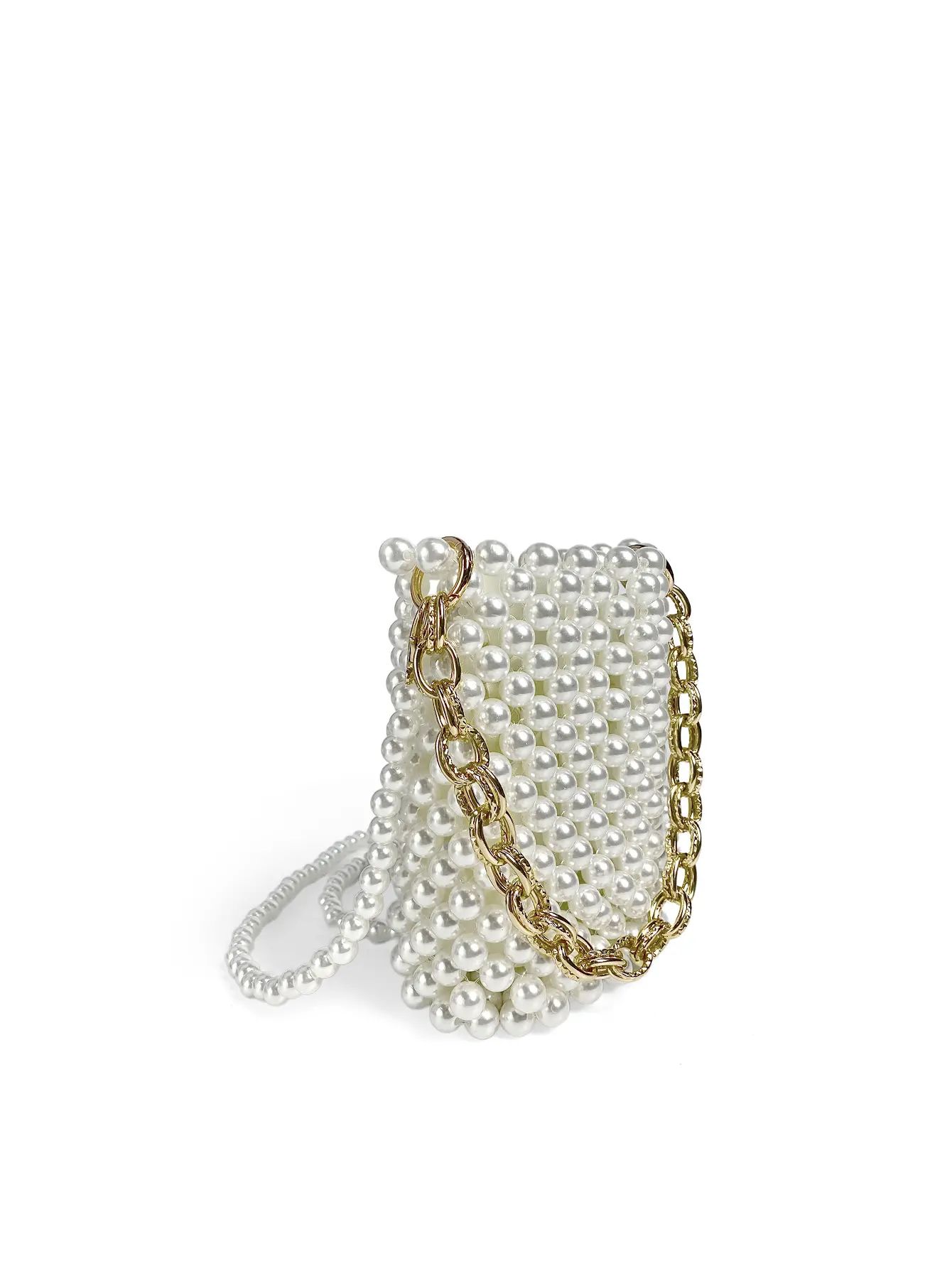 Luxury Beading Pearls Bags for Women Handbag Hollow Party Wedding Evening Bag Ladies Elegant Beaded Shoulder Crossbody Bag NEW