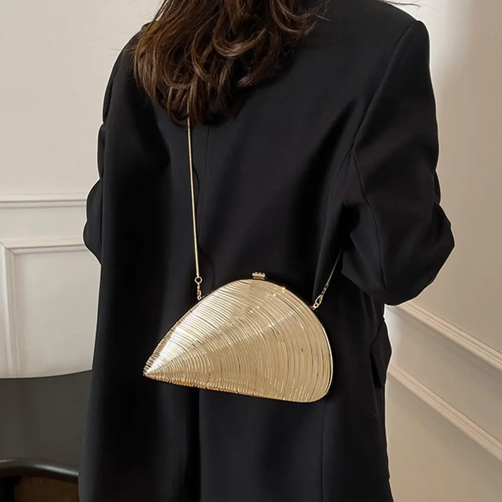 Luxury Acrylic Conch Crossbody Bags for Women Shell Clip Bag 2025 Women Handbag Funny Party Wedding Clutch Evening Shoulder Bag