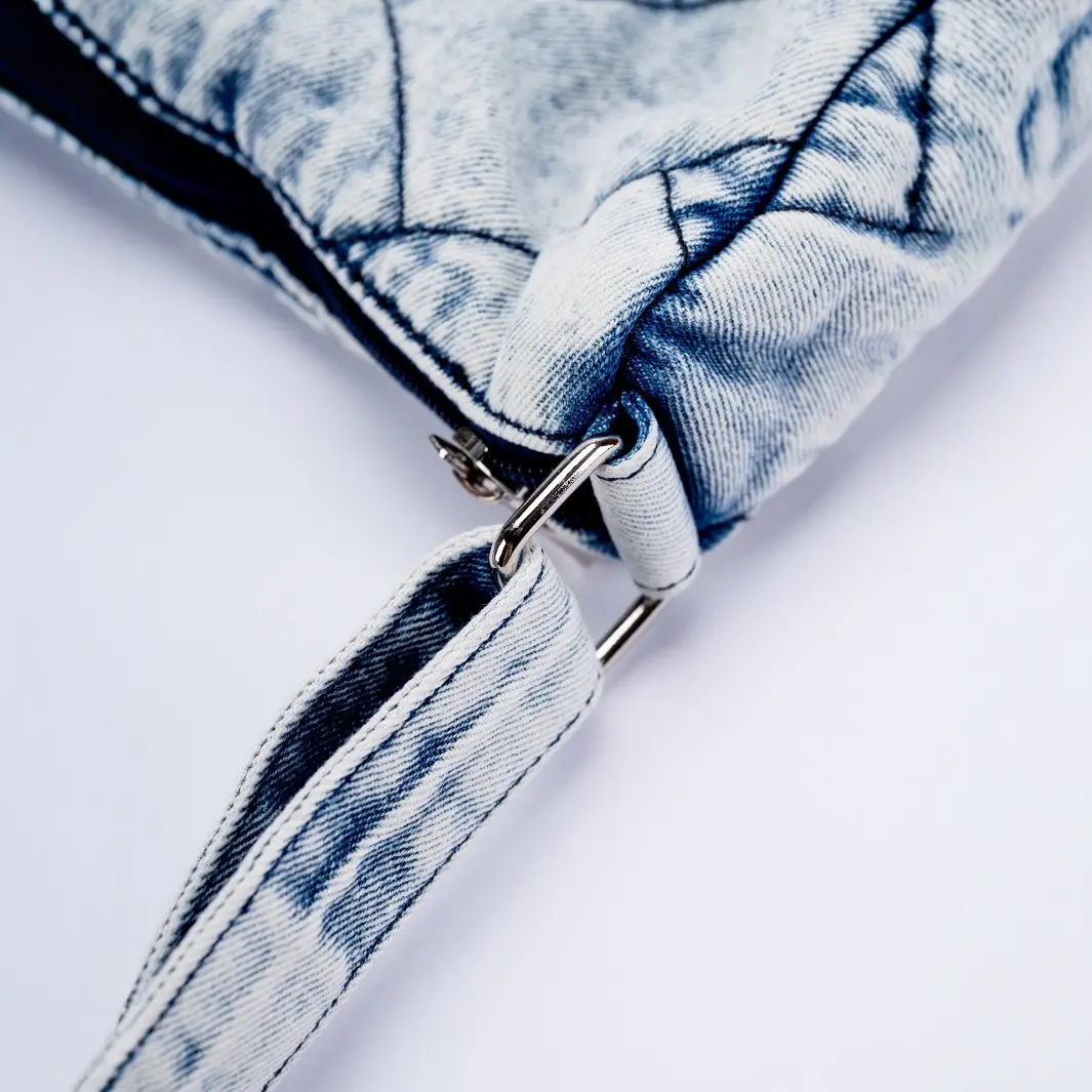 Denim Quilting Women Shoulder Bag Casual Half Moon Crossbody Bags for Women Canvas Padded Cloud Crescent Bag NEW Tote Purses