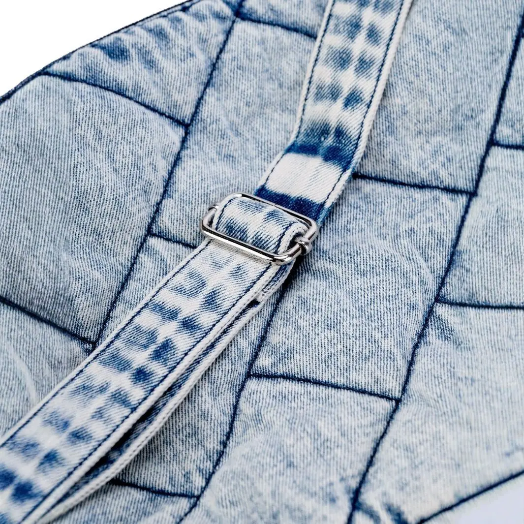 Denim Quilting Women Shoulder Bag Casual Half Moon Crossbody Bags for Women Canvas Padded Cloud Crescent Bag NEW Tote Purses